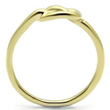 TK630G - IP Gold(Ion Plating) Stainless Steel Ring with No Stone - Alamode