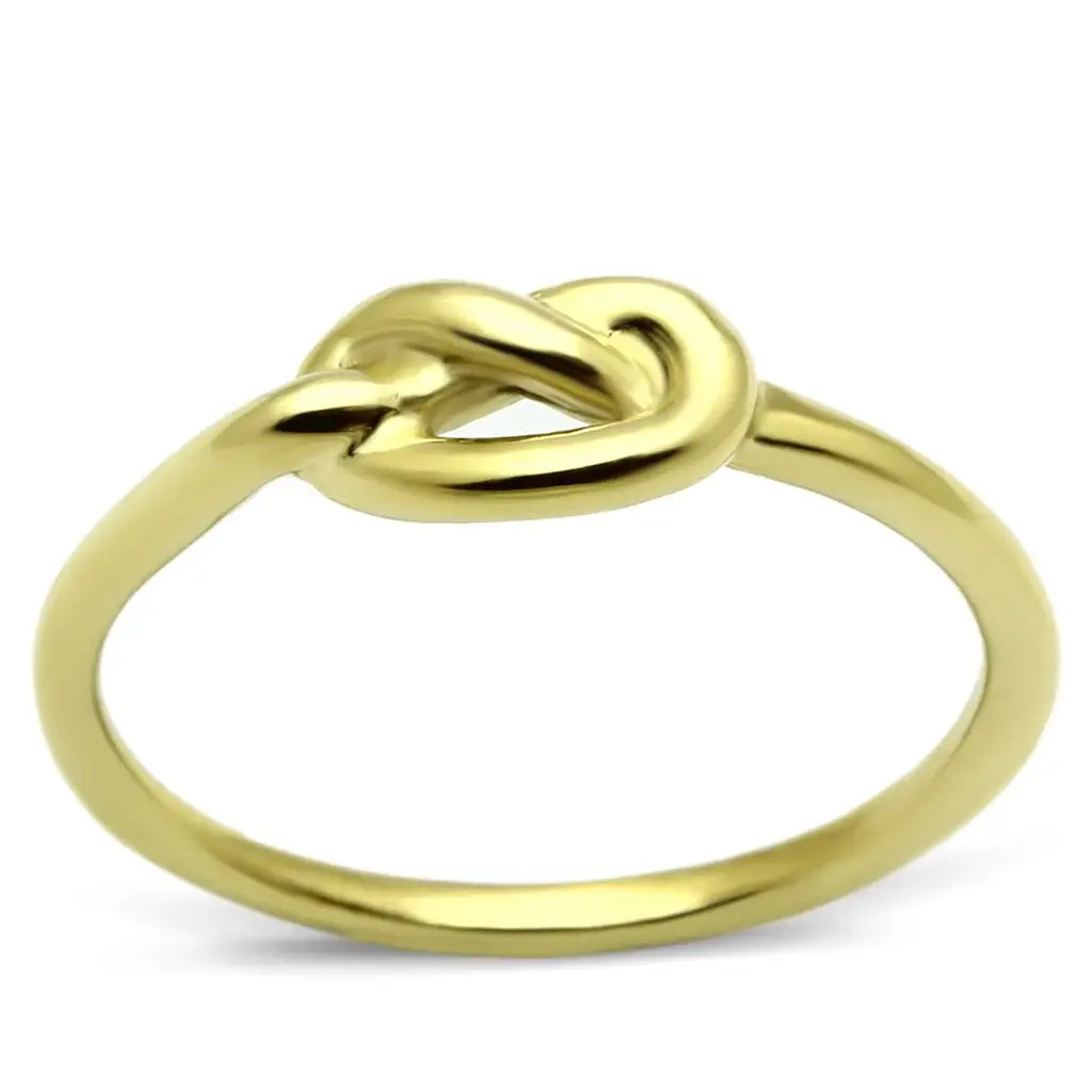 TK630G - IP Gold(Ion Plating) Stainless Steel Ring with No Stone - Alamode - Flyclothing LLC