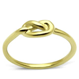 TK630G - IP Gold(Ion Plating) Stainless Steel Ring with No Stone - Alamode