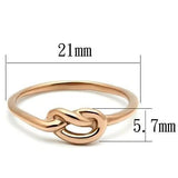 TK630R - IP Rose Gold(Ion Plating) Stainless Steel Ring with No Stone - Alamode