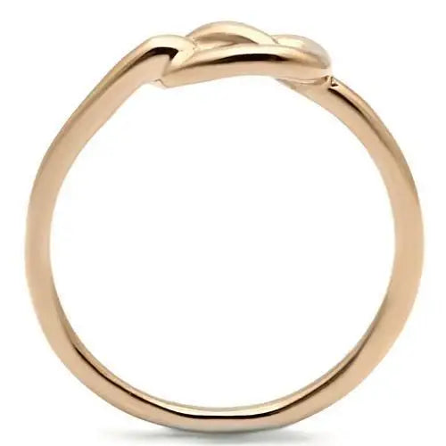 TK630R - IP Rose Gold(Ion Plating) Stainless Steel Ring with No Stone - Alamode - Flyclothing LLC
