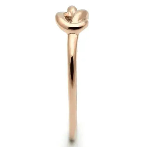 TK630R - IP Rose Gold(Ion Plating) Stainless Steel Ring with No Stone - Alamode - Flyclothing LLC