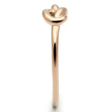 TK630R - IP Rose Gold(Ion Plating) Stainless Steel Ring with No Stone - Alamode - Flyclothing LLC