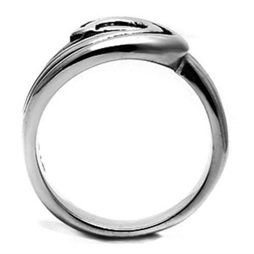 TK635 - High polished (no plating) Stainless Steel Ring with No Stone - Alamode - Flyclothing LLC