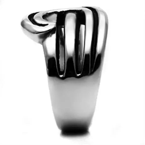 TK635 - High polished (no plating) Stainless Steel Ring with No Stone - Alamode - Flyclothing LLC