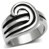 TK635 - High polished (no plating) Stainless Steel Ring with No Stone - Alamode