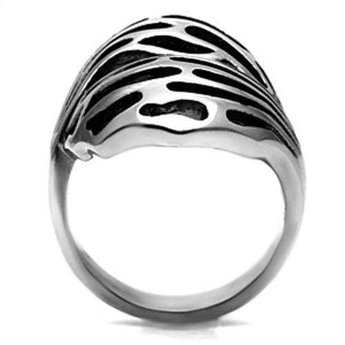 TK636 - High polished (no plating) Stainless Steel Ring with No Stone - Alamode - Flyclothing LLC