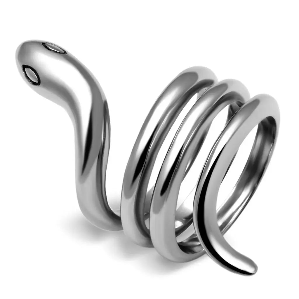 TK666 - High polished (no plating) Stainless Steel Ring with No Stone - Alamode - Flyclothing LLC