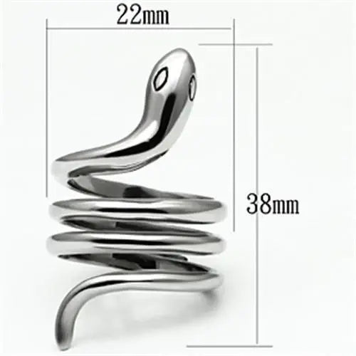 TK666 - High polished (no plating) Stainless Steel Ring with No Stone - Alamode - Flyclothing LLC