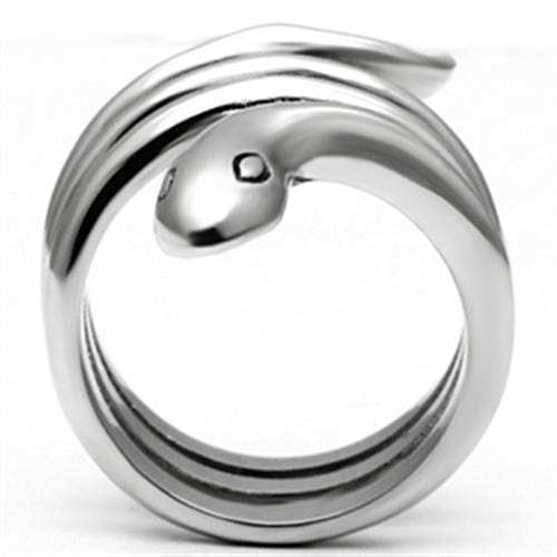 TK666 - High polished (no plating) Stainless Steel Ring with No Stone - Alamode - Flyclothing LLC
