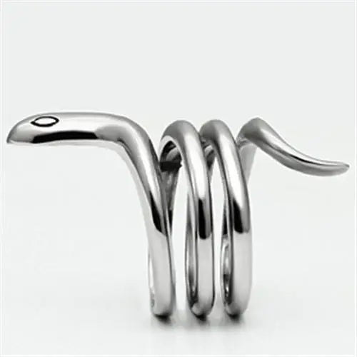 TK666 - High polished (no plating) Stainless Steel Ring with No Stone - Alamode - Flyclothing LLC