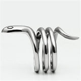 TK666 - High polished (no plating) Stainless Steel Ring with No Stone - Alamode