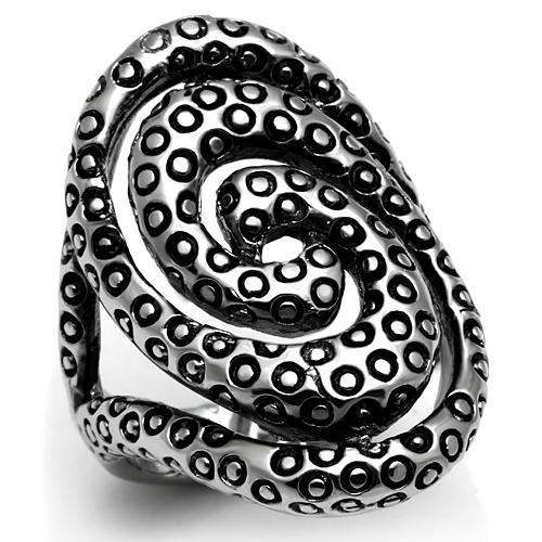 TK670 - High polished (no plating) Stainless Steel Ring with No Stone - Alamode - Flyclothing LLC