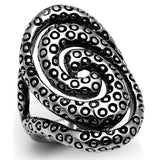 TK670 - High polished (no plating) Stainless Steel Ring with No Stone - Alamode
