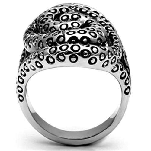 TK670 - High polished (no plating) Stainless Steel Ring with No Stone - Alamode - Flyclothing LLC