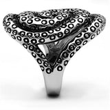 TK670 - High polished (no plating) Stainless Steel Ring with No Stone - Alamode