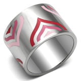 TK678 - High polished (no plating) Stainless Steel Ring with Epoxy  in Multi Color - Alamode