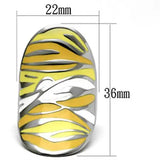 TK688 - High polished (no plating) Stainless Steel Ring with Epoxy in Multi Color - Alamode - Flyclothing LLC
