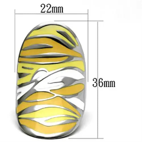TK688 - High polished (no plating) Stainless Steel Ring with Epoxy in Multi Color - Alamode - Flyclothing LLC