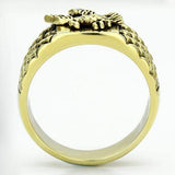 TK773 - IP Gold(Ion Plating) Stainless Steel Ring with No Stone - Alamode - Flyclothing LLC