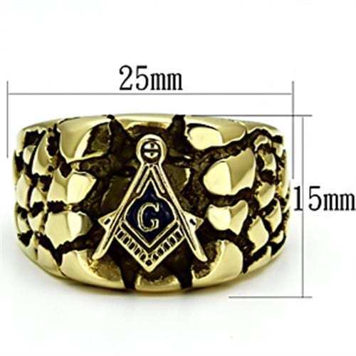 TK778 - IP Gold(Ion Plating) Stainless Steel Ring with No Stone - Alamode - Flyclothing LLC