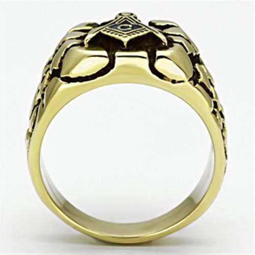 TK778 - IP Gold(Ion Plating) Stainless Steel Ring with No Stone - Alamode - Flyclothing LLC