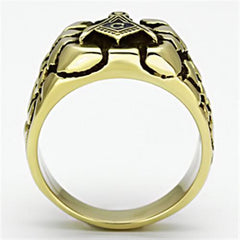 TK778 - IP Gold(Ion Plating) Stainless Steel Ring with No Stone