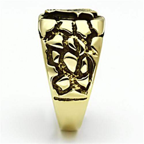 TK778 - IP Gold(Ion Plating) Stainless Steel Ring with No Stone - Alamode - Flyclothing LLC