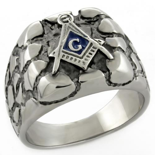 TK778N - High polished (no plating) Stainless Steel Ring with No Stone - Alamode