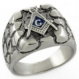 TK778N - High polished (no plating) Stainless Steel Ring with No Stone - Alamode