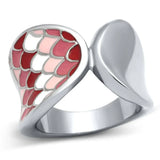 TK815 - High polished (no plating) Stainless Steel Ring with Epoxy in Multi Color - Alamode - Flyclothing LLC