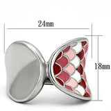 TK815 - High polished (no plating) Stainless Steel Ring with Epoxy in Multi Color - Alamode - Flyclothing LLC