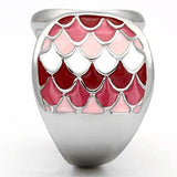 TK815 - High polished (no plating) Stainless Steel Ring with Epoxy in Multi Color - Alamode - Flyclothing LLC