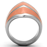 TK822 - High polished (no plating) Stainless Steel Ring with Epoxy in Orange - Alamode - Flyclothing LLC