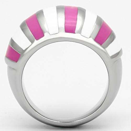 TK828 - High polished (no plating) Stainless Steel Ring with Epoxy in Multi Color - Alamode - Flyclothing LLC