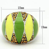 TK831 - High polished (no plating) Stainless Steel Ring with Top Grade Crystal in Topaz - Alamode - Flyclothing LLC