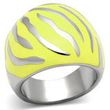 TK833 - High polished (no plating) Stainless Steel Ring with Epoxy in Topaz - Alamode - Flyclothing LLC