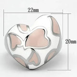 TK843 - High polished (no plating) Stainless Steel Ring with Epoxy in Multi Color - Alamode - Flyclothing LLC
