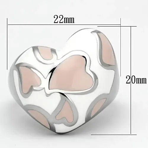 TK843 - High polished (no plating) Stainless Steel Ring with Epoxy in Multi Color - Alamode - Flyclothing LLC