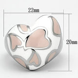 TK843 - High polished (no plating) Stainless Steel Ring with Epoxy  in Multi Color - Alamode