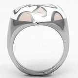 TK843 - High polished (no plating) Stainless Steel Ring with Epoxy in Multi Color - Alamode - Flyclothing LLC