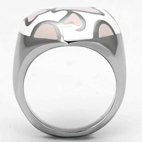 TK843 - High polished (no plating) Stainless Steel Ring with Epoxy in Multi Color - Alamode - Flyclothing LLC