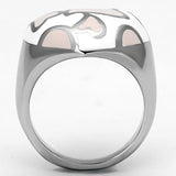 TK843 - High polished (no plating) Stainless Steel Ring with Epoxy  in Multi Color - Alamode