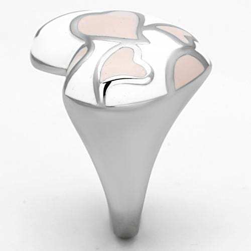 TK843 - High polished (no plating) Stainless Steel Ring with Epoxy in Multi Color - Alamode - Flyclothing LLC