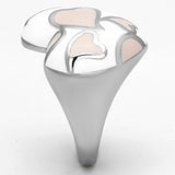 TK843 - High polished (no plating) Stainless Steel Ring with Epoxy  in Multi Color - Alamode