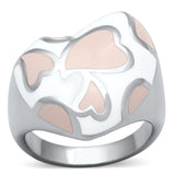 TK843 - High polished (no plating) Stainless Steel Ring with Epoxy  in Multi Color - Alamode