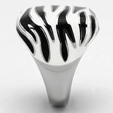 TK848 - High polished (no plating) Stainless Steel Ring with Epoxy in Multi Color - Alamode - Flyclothing LLC