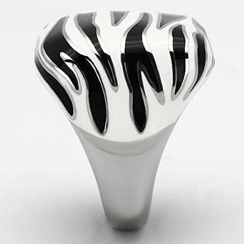 TK848 - High polished (no plating) Stainless Steel Ring with Epoxy in Multi Color - Alamode - Flyclothing LLC