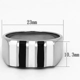 TK849 - High polished (no plating) Stainless Steel Ring with Epoxy in Multi Color - Alamode - Flyclothing LLC
