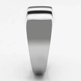TK849 - High polished (no plating) Stainless Steel Ring with Epoxy in Multi Color - Alamode - Flyclothing LLC